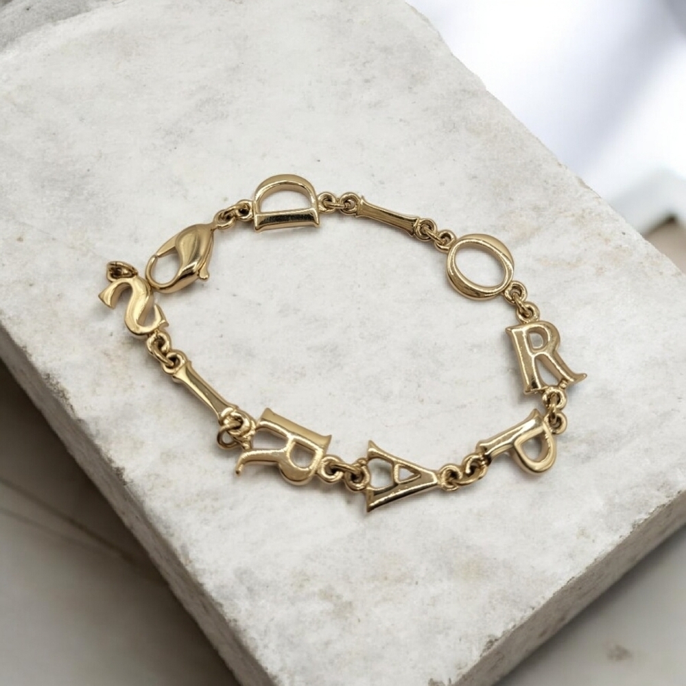 DIOR Gold "Dior Paris" 2000s Bracelet